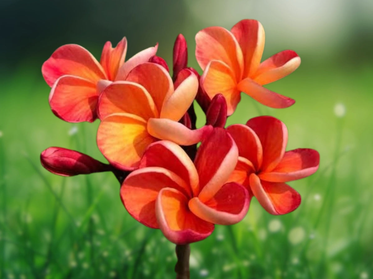 5 Orange Plumeria Seeds - Hawaiian Lei Flower, Perennial Garden Plant