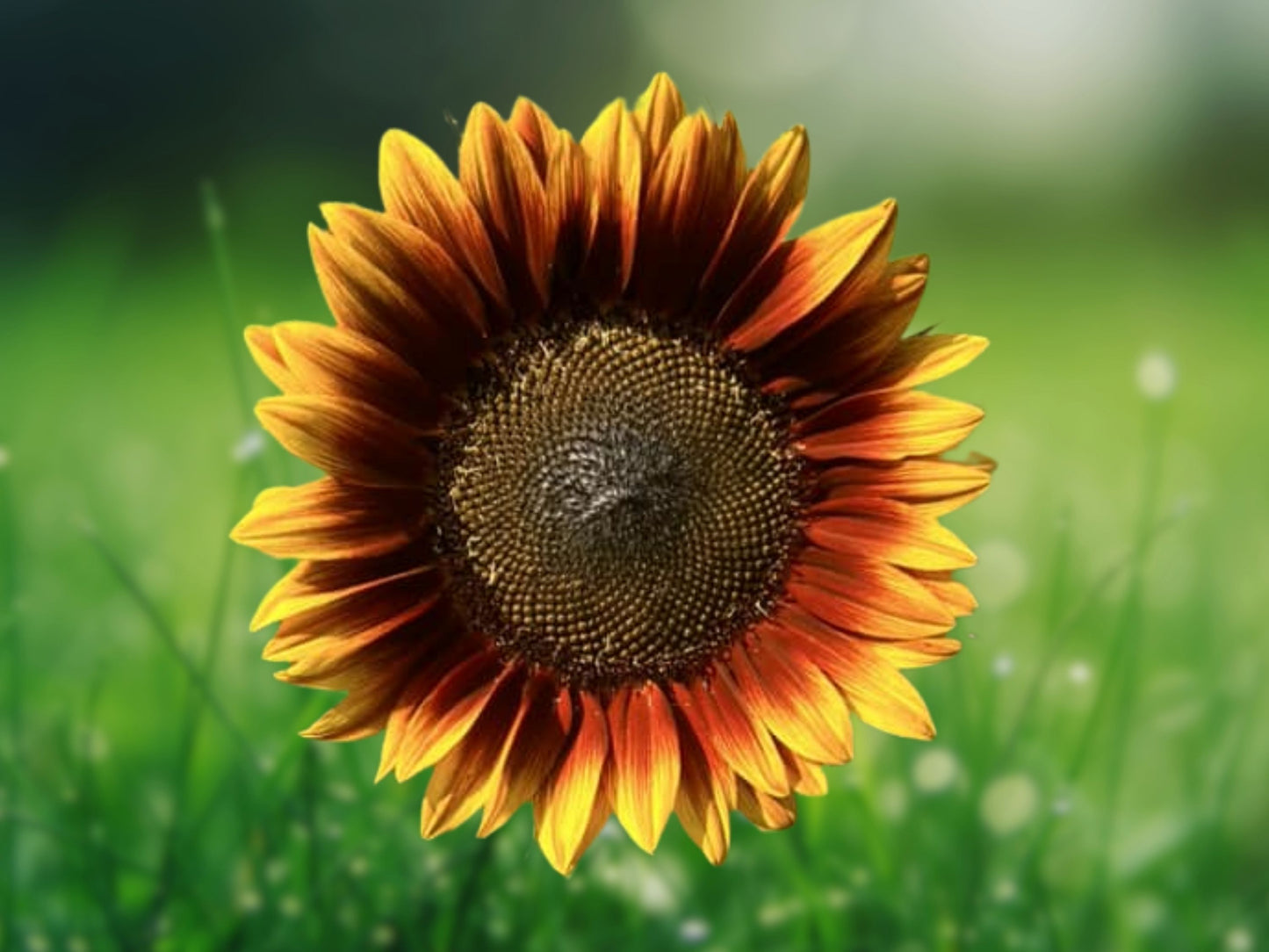 25 Firecracker Sunflower Seeds - Stunning Red & Gold Annual Blooms, Easy Grow, Pollinator Friendly