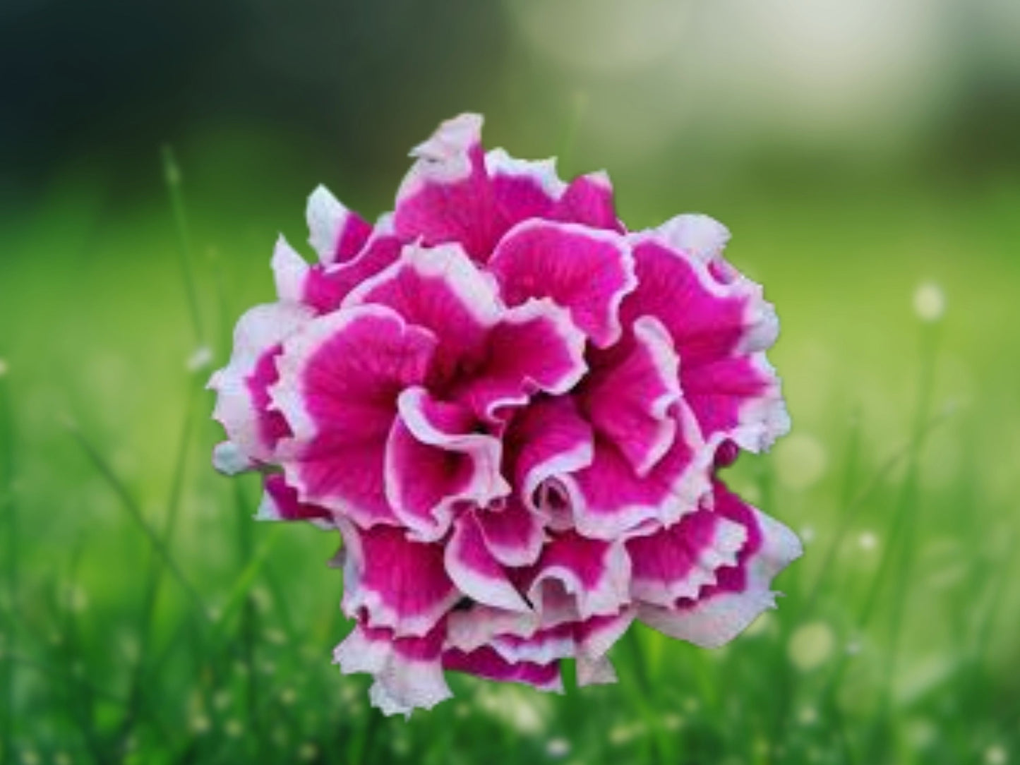 50 Double Pink White Petunia Seeds - Fragrant, Easy to Grow Annual Flower Seeds for Garden Beds, Containers, Hanging Baskets