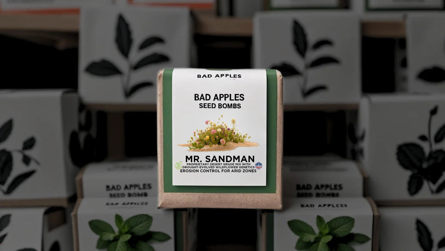 Seed Bombs - MR. SANDMAN™ Variety for Erosion Control in Arid Zones & Deserts - Bad Apples