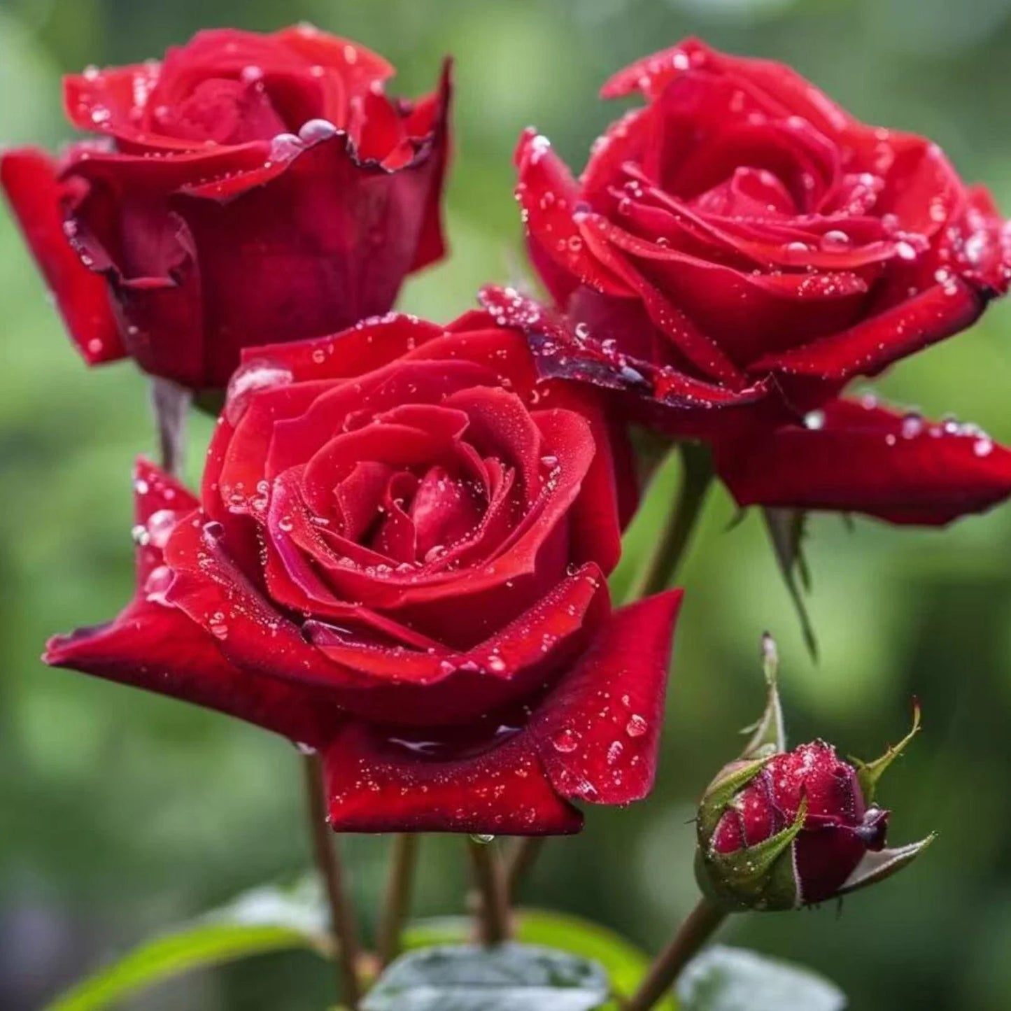 Red Rose Seeds - 20 Non-GMO Heirloom Seeds for Home Gardens & Bouquets - Rosa rubiginosa