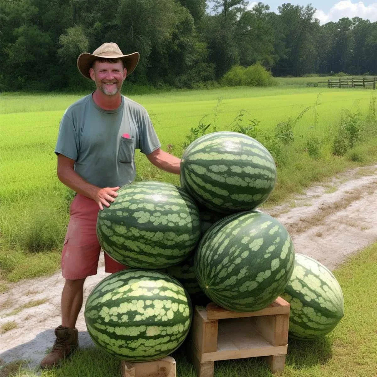 Florida Giant Watermelon Seeds - Heirloom Organic Non-GMO - 12 Pack - Citrullus lanatus - Fresh