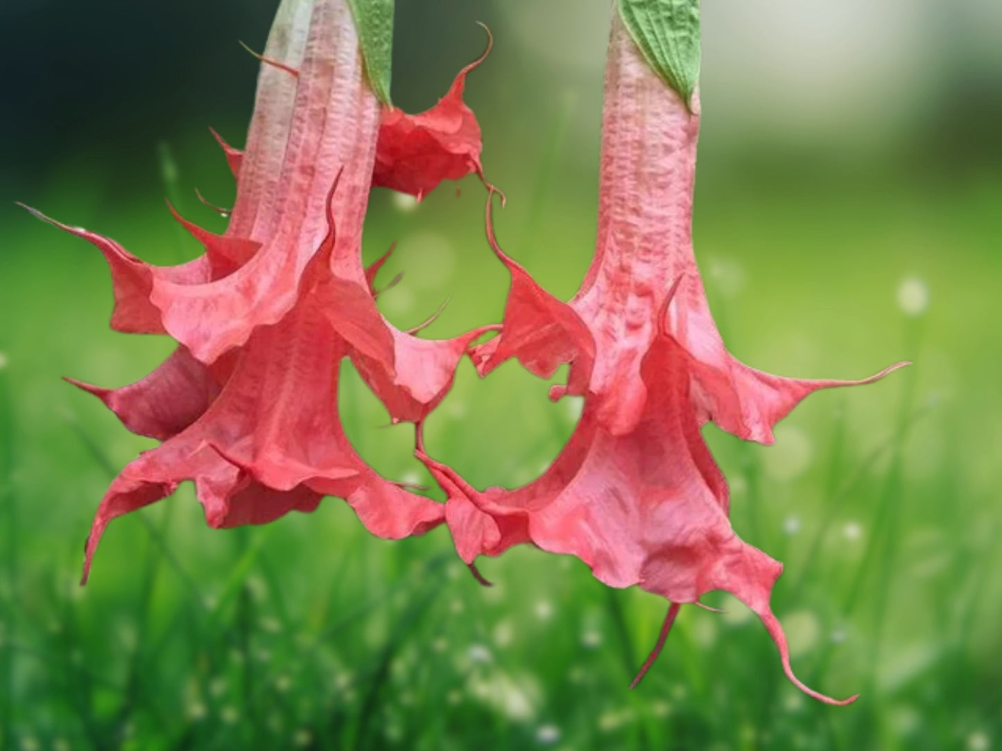 10 Seeds Pink Angel Trumpet Brugmansia Perfect Pink Flower