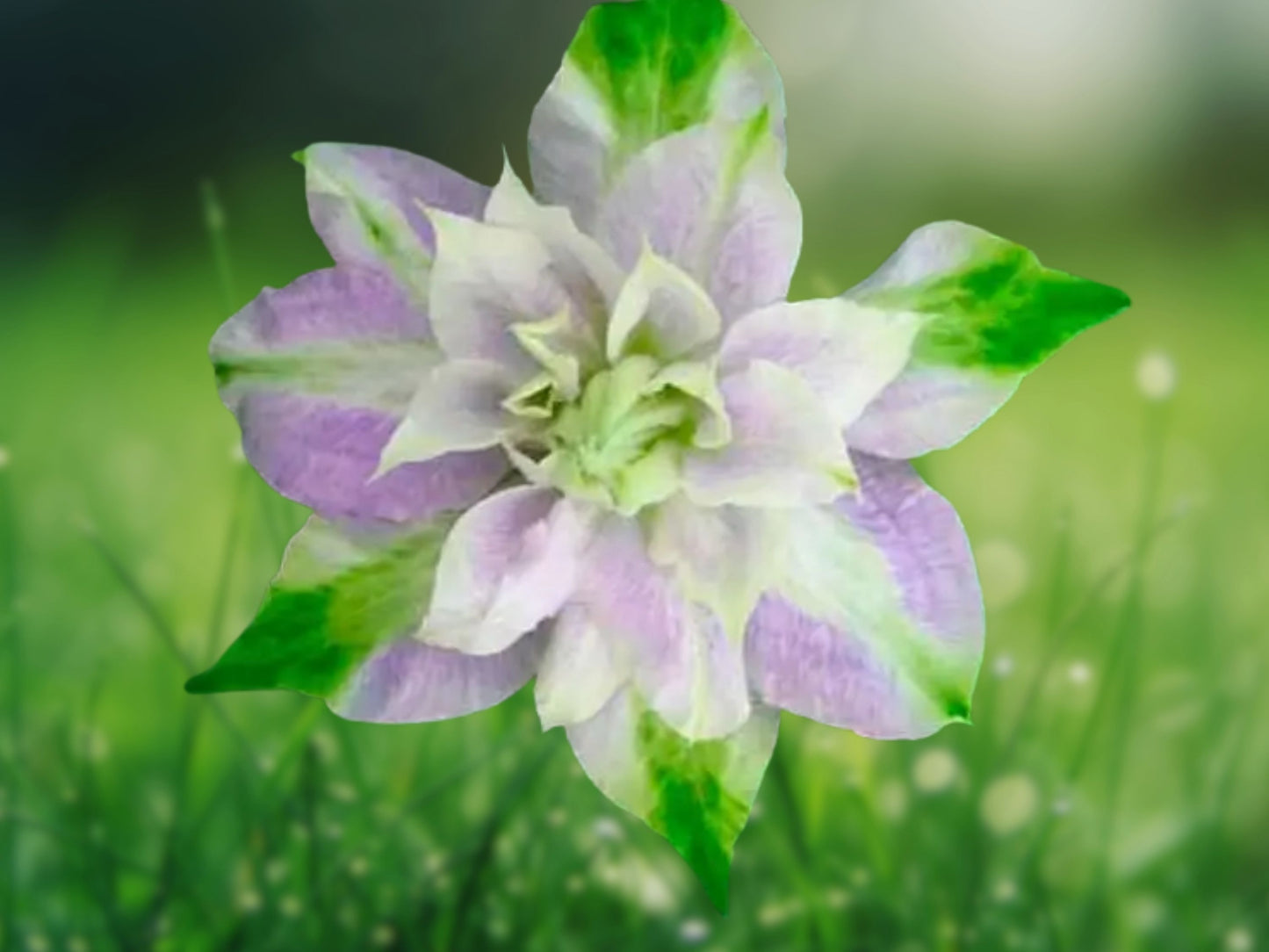 25 Double Purple Green Clematis Seeds Perennial Flowering Vine Showy Blooms Climbing Garden Plant