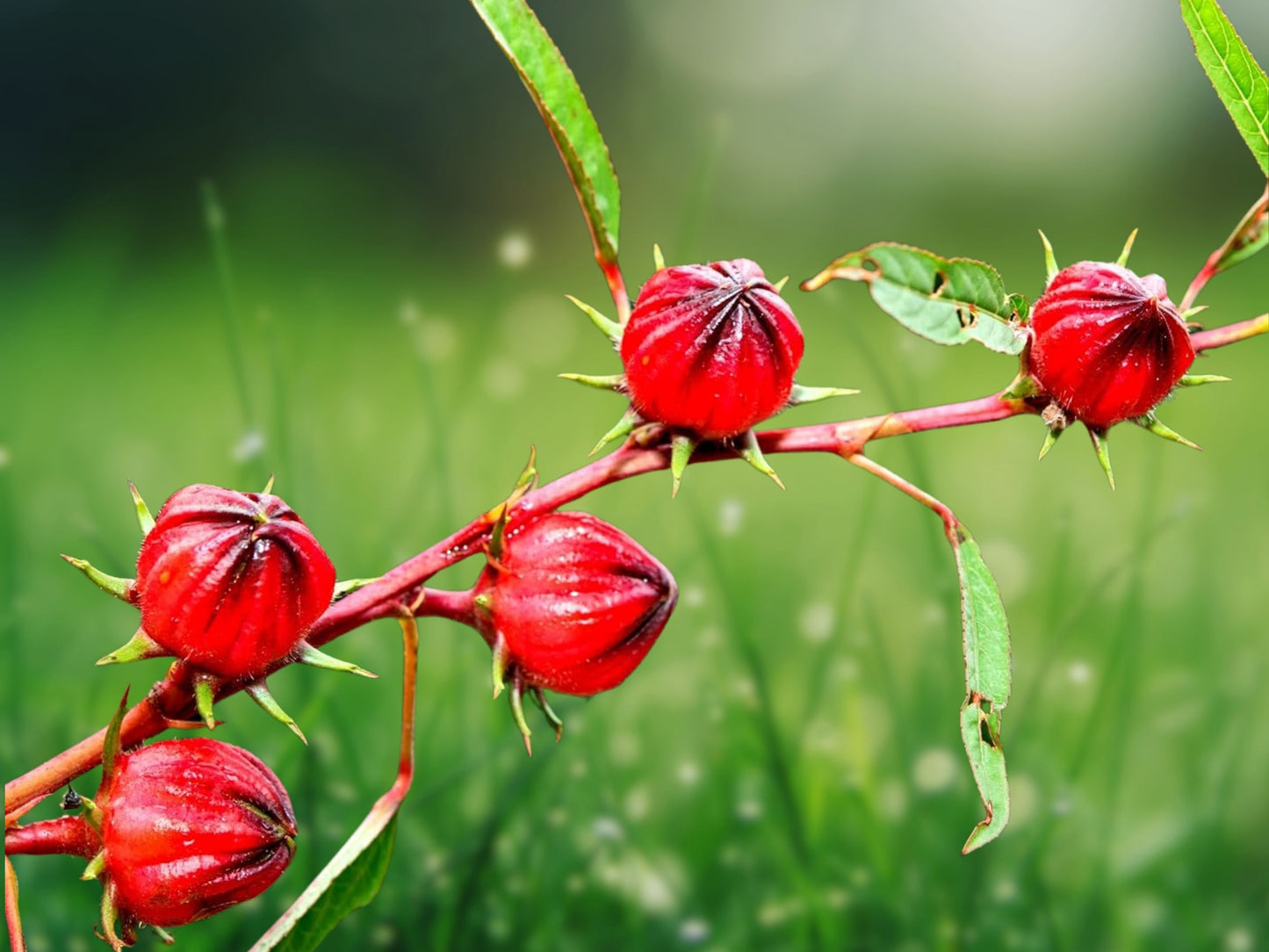 25+ Roselle Seeds (Hibiscus sabdariffa) - Florida Cranberry, Jamaican Sorrel Tea, Asian Sour Leaf
