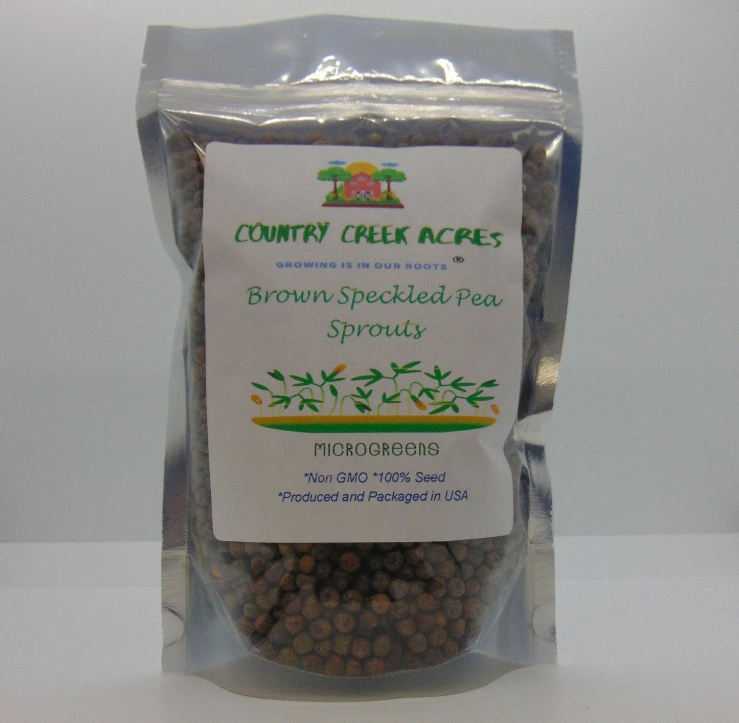 Brown Speckled Pea Seeds - 4 oz - Heirloom Variety - Pisum sativum